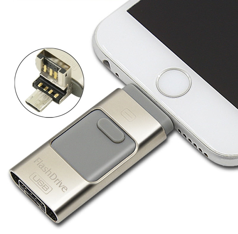 IFlash Pen Drive USB 3 in 1 per iPhone, Pc e Android (Micro USB) da 4GB a 256GB