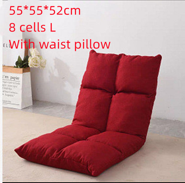 Poltroncina Lazy Sofa, Moderno in vari Tessuti con schienale rigido regolabile