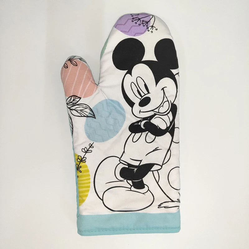 Disney Mickey Mouse Oven Glove Cute Cartoon Figure Baking Cooking Anti-scald Insulation Kitchen Microwave Oven Lengthening Glove