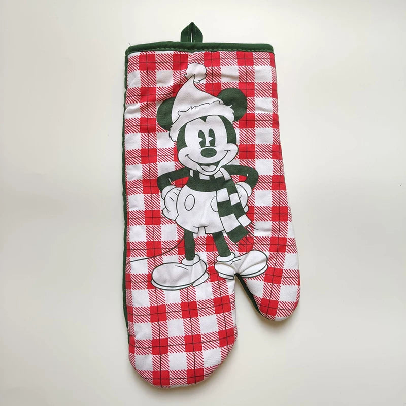 Disney Mickey Mouse Oven Glove Cute Cartoon Figure Baking Cooking Anti-scald Insulation Kitchen Microwave Oven Lengthening Glove