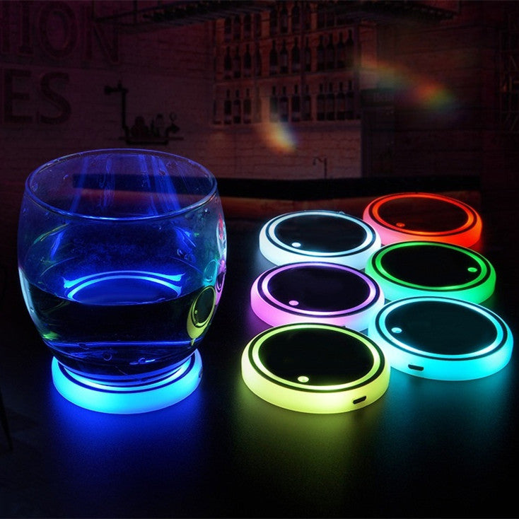 sottobicchiere con luce LED Multicolor